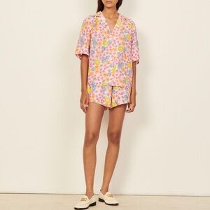 Smiley® Printed flowing shirt and shorts set